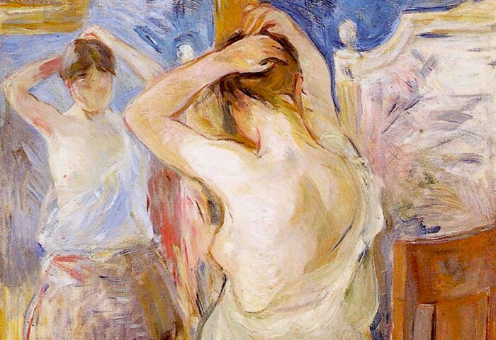 Berthe Morisot: "Ante el espejo" (1876), fragmento.