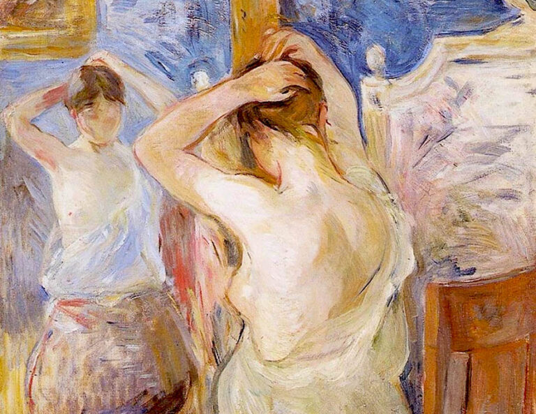 Berthe Morisot: "Ante el espejo" (1876), fragmento.