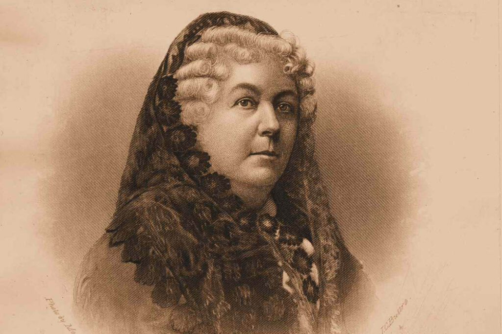 Elizabeth Cady Stanton (Nueva York, 1815-1902), pionera de la lucha por los derechos de la mujer.