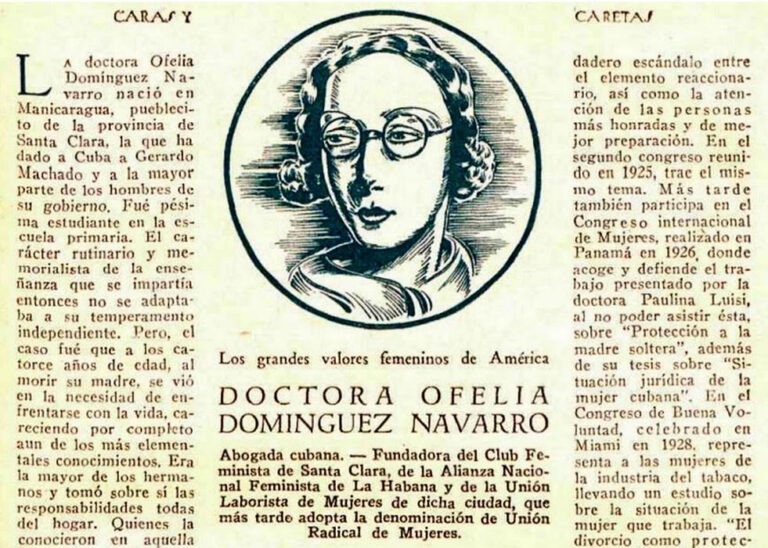 Ofelia Domínguez Navarro, abogada y feminista cubana.