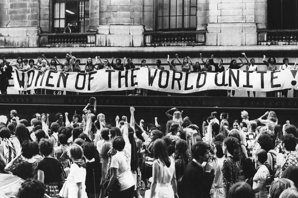 Manifestación por la igualdad de las mujeres el 26 de agosto de 1970 en Nueva York.