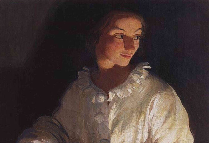 Zinaida Serebriakova: "Pierrot" (1911), fragmento.