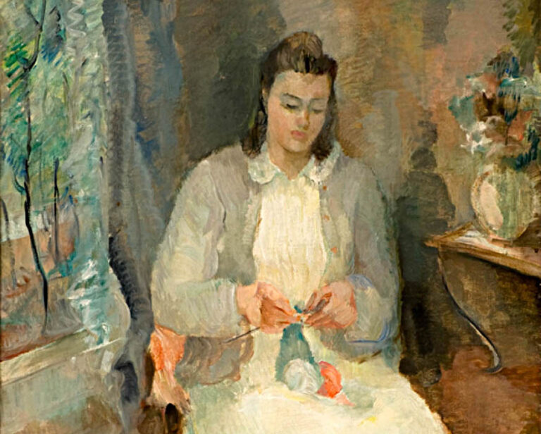 Ana Cortés: "Niña tejiendo" (1950), fragmento.