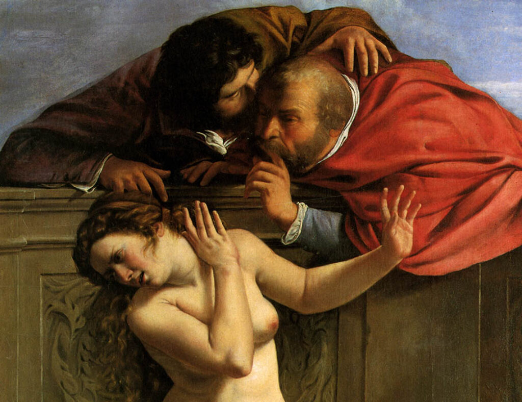 Artemisia Gentileschi: "Susana y los ancianos" (1610), fragmento.