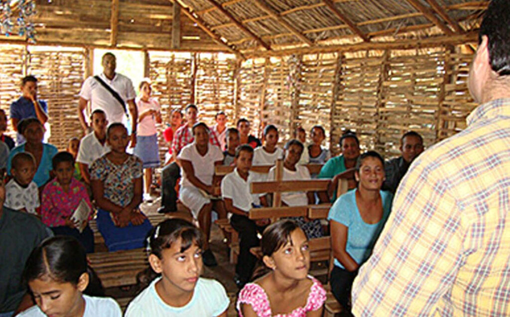 Casa de culto en una zona rural de Cuba.