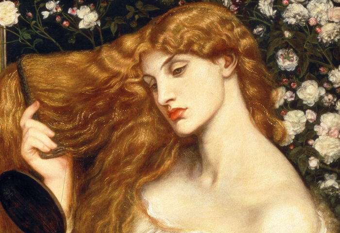 Dante Gabriel Rossetti: "Lady Lilith" (1866-68), fragmento.