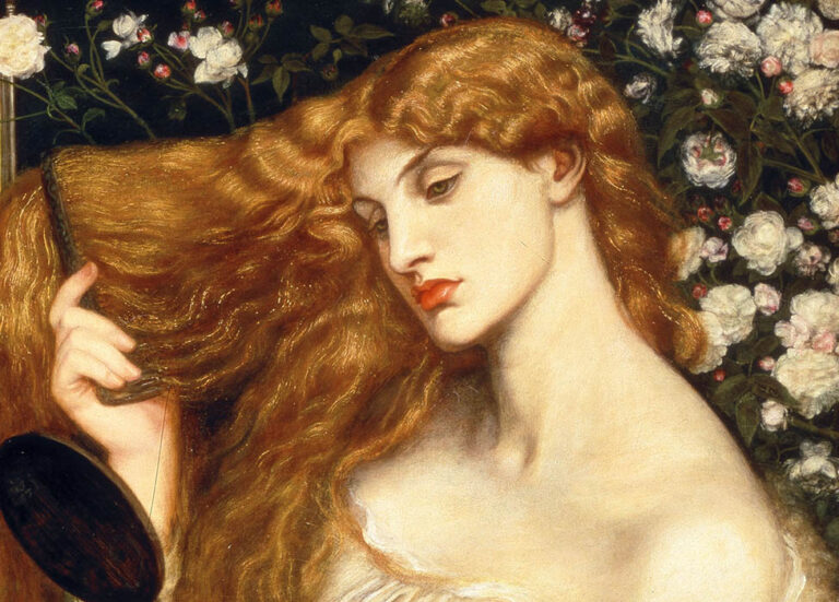 Dante Gabriel Rossetti: "Lady Lilith" (1866-68), fragmento.