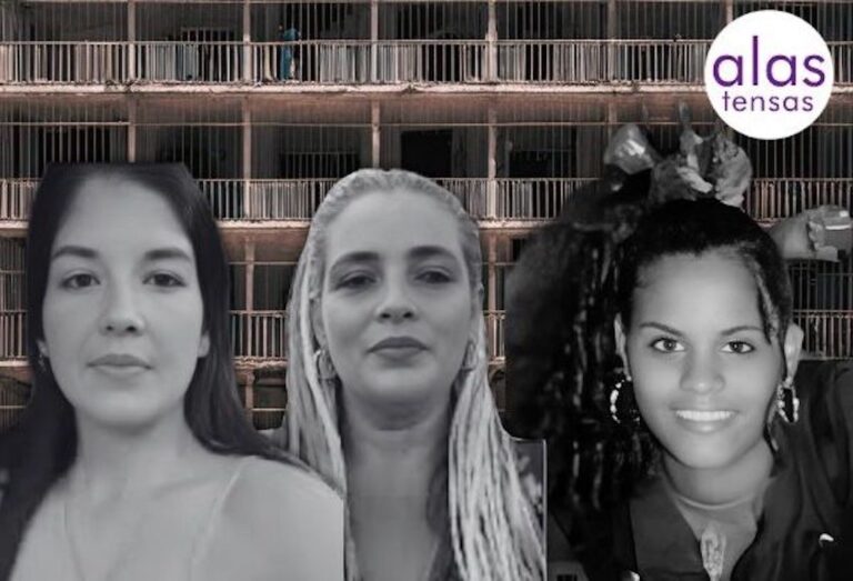 Las prisioneras políticas cubanas Adiane Hernández Calderón, Yordanka López González y Yunaikis de la Caridad Linares Rodríguez.