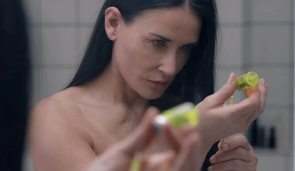 Demi Moore como Elisabeth Sparkle en "The Substance".