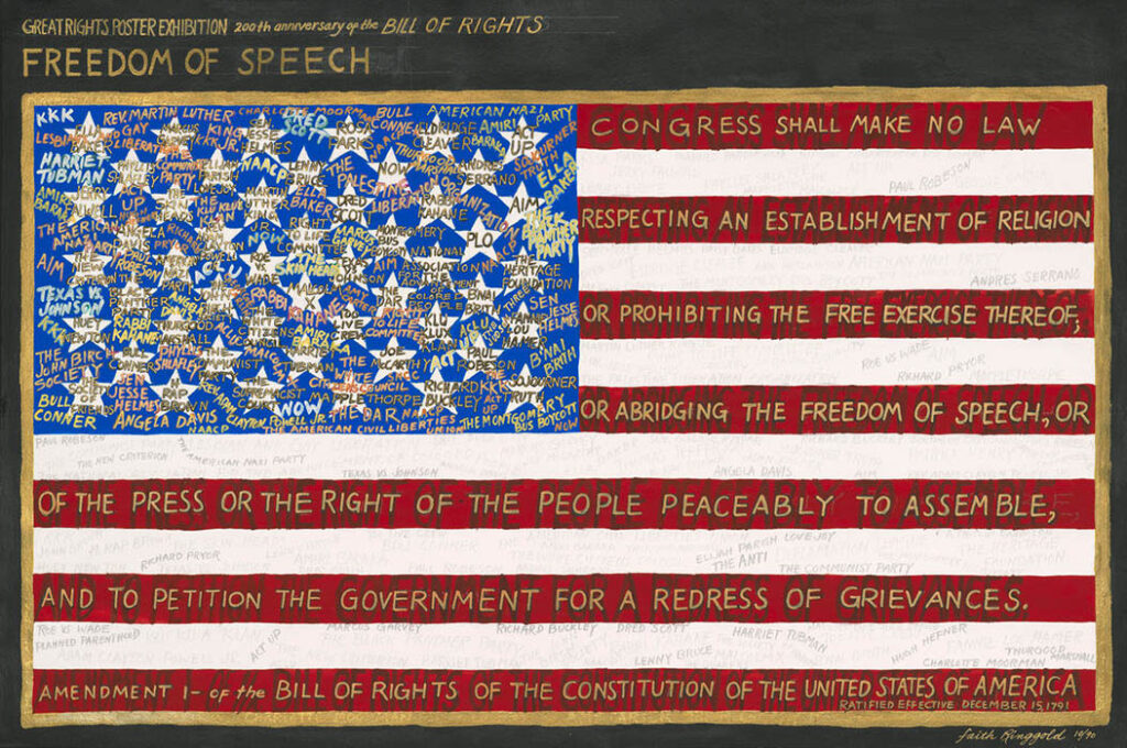 Faith Ringgold: "Libertad de expresión" (1990).