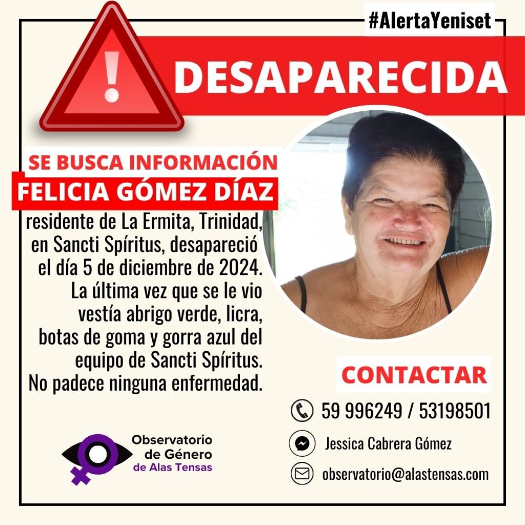 Felicia Gómez Díaz desaparecida en Cuba