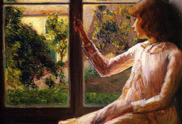 Lilla Cabot Perry: "Niña en la ventana" (1891), fragmento.