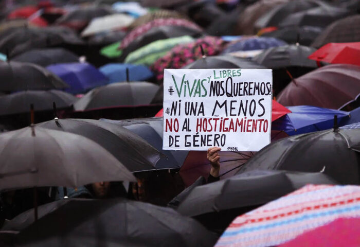 Marcha por el 8M en Argentina.