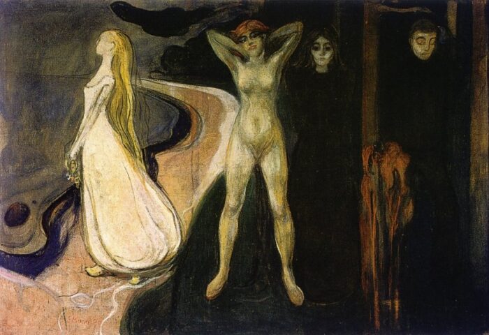 pintura de Eduard Munch "la mujer en tres etapas"