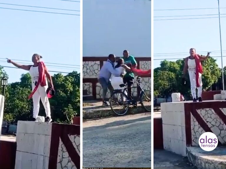 Madre cubana protesta en Granma