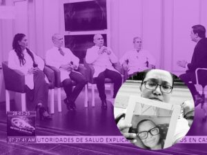collage de médicos cubanos junto a madre de Damir Ortiz