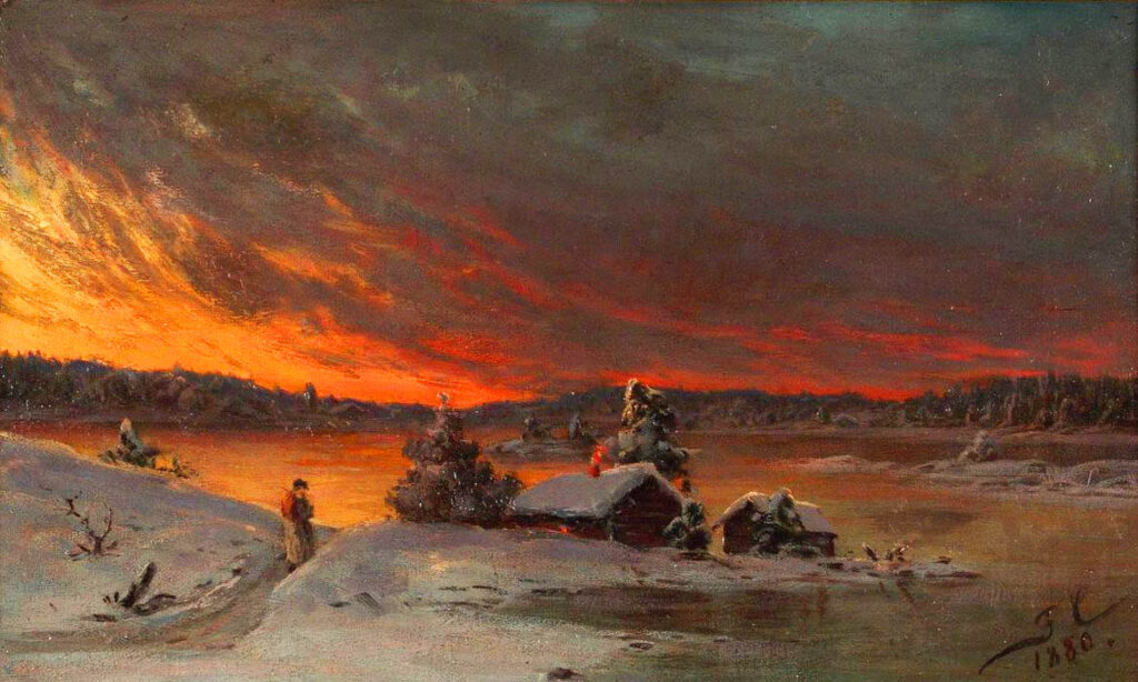 Fanny Churberg: "Noche de invierno" (1880).