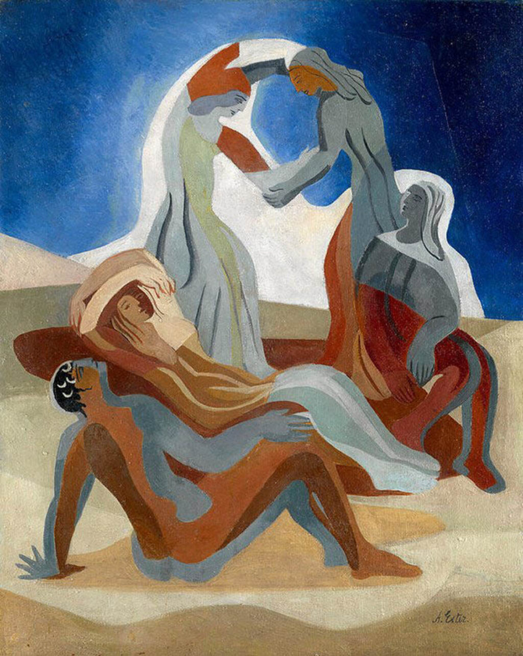 Aleksandra Ekster: "Bailarines en la playa" (1933).
