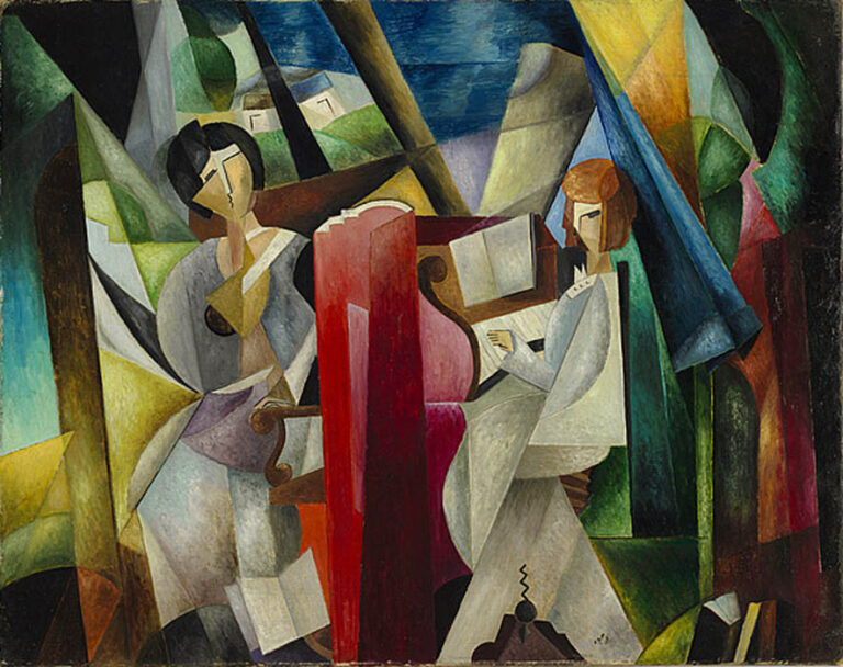 Aleksandra Ekster: "Lección de música" (ca. 1925).