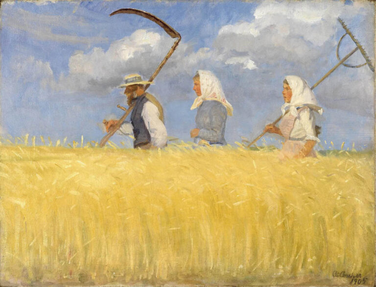 Anna Ancher: "Cosechadores" (1905).