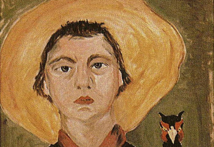 Flannery O'Connor: "Autorretrato" (1953), detalle.