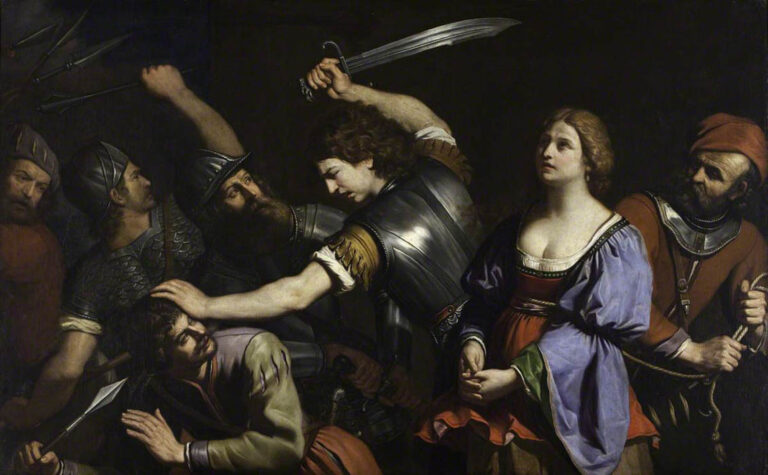 Lorenzo Gennari: "La captura de Casandra y la muerte de Coroebus" (1615-1630).