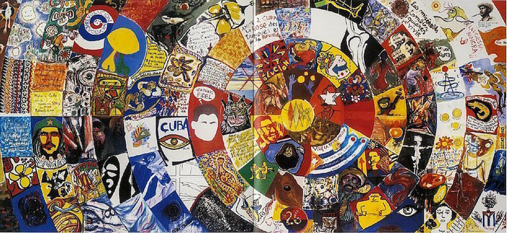 Mural "Cuba colectiva" (1967), realizado durante el Salón de Mayo en La Habana.