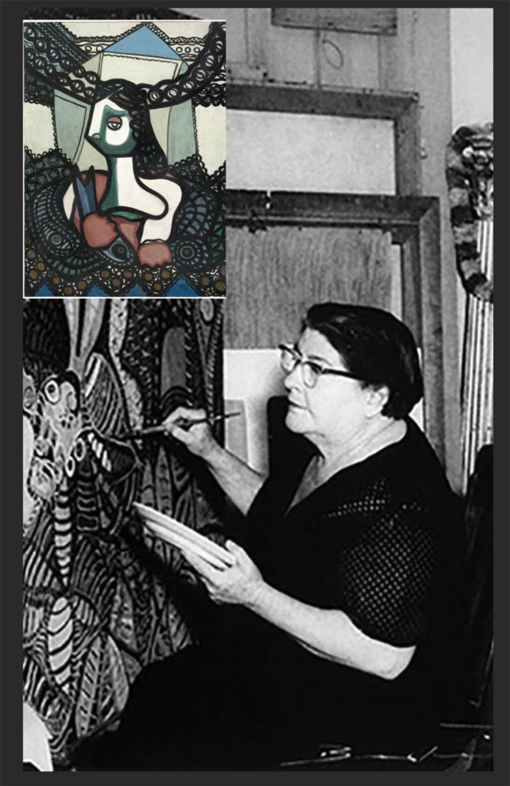 Amelia Peláez en su estudio.