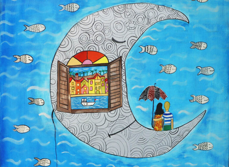 Patricia Martínez Anglada: "La ventana de la luna" (2013), detalle.