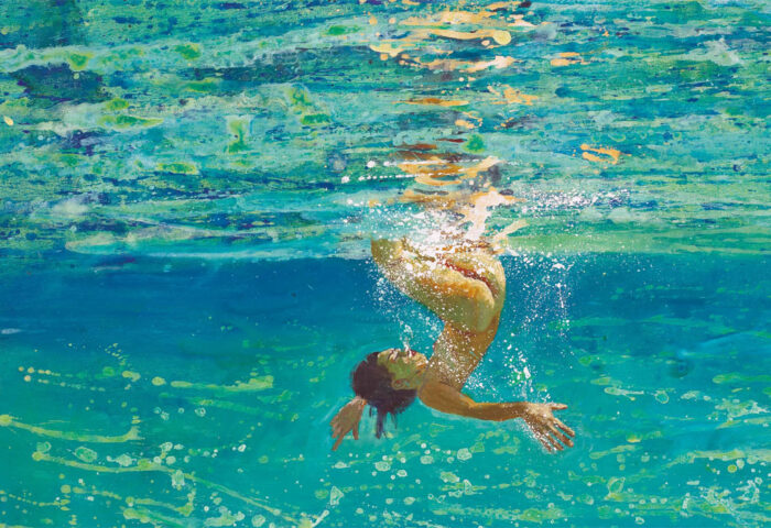 Maria Filopoulou: "Nadadora subacuática" (2004), detalle.