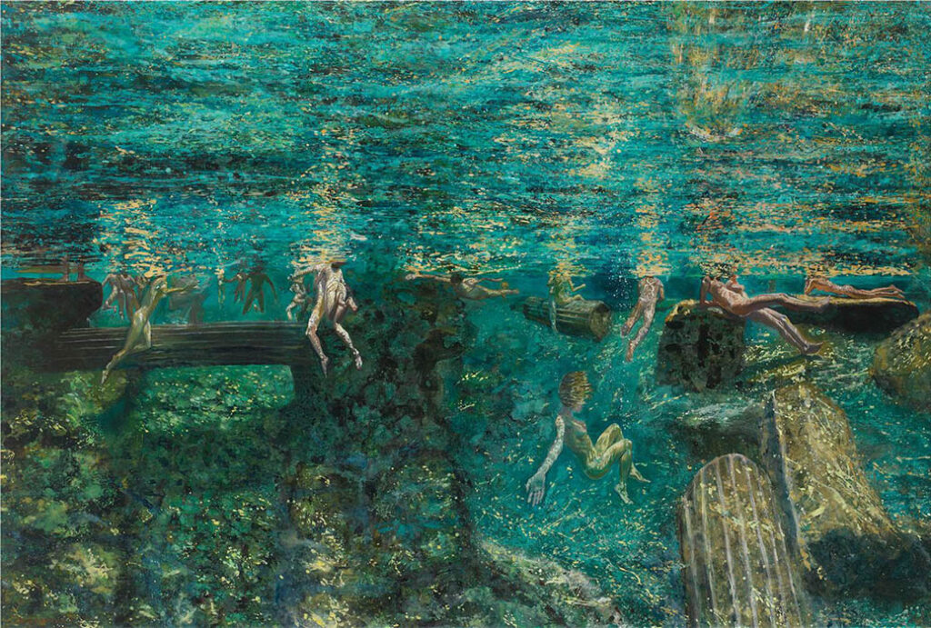 Maria Filopoulou: "Nadadoras subacuáticas, piscina antigua II" (2013-2014).