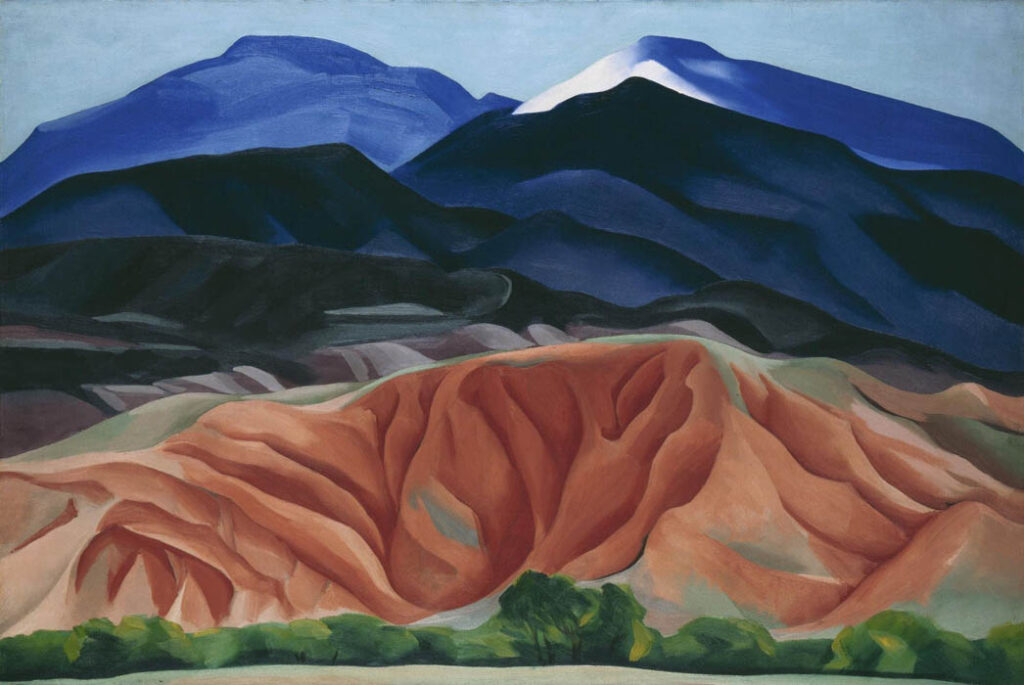 Georgia O'Keeffe: "Paisaje de Black Mesa, Nuevo México" (1930).