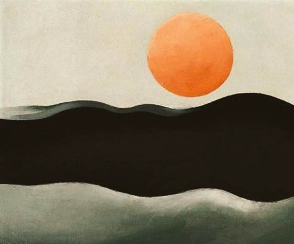 Georgia O'Keeffe: "Atardecer en Long Island" (1939).