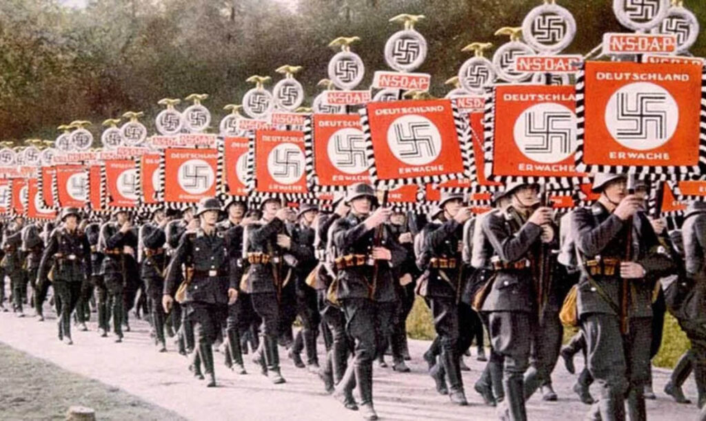 Desfile militar en la Alemania nazi.