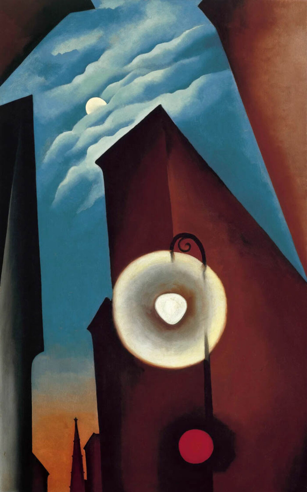 Georgia O'Keeffe: "Calle de Nueva York con luna" (ca 1925).