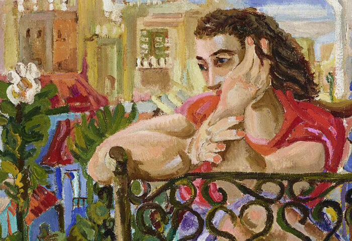 Mariano Rodríguez: "Mujer en un balcón" (1942), detalle.
