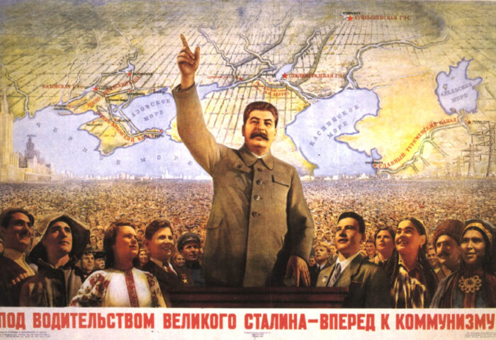 Propaganda estalinista en la Unión Soviética.