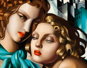 Tamara de Lempicka: "Mujeres jóvenes" (1930), detalle.