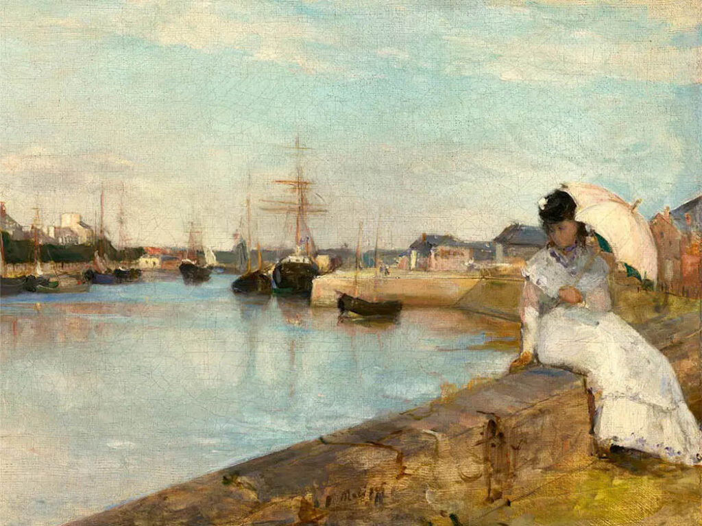 Berthe Morisot: "El puerto de Lorient" (1869), detalle.