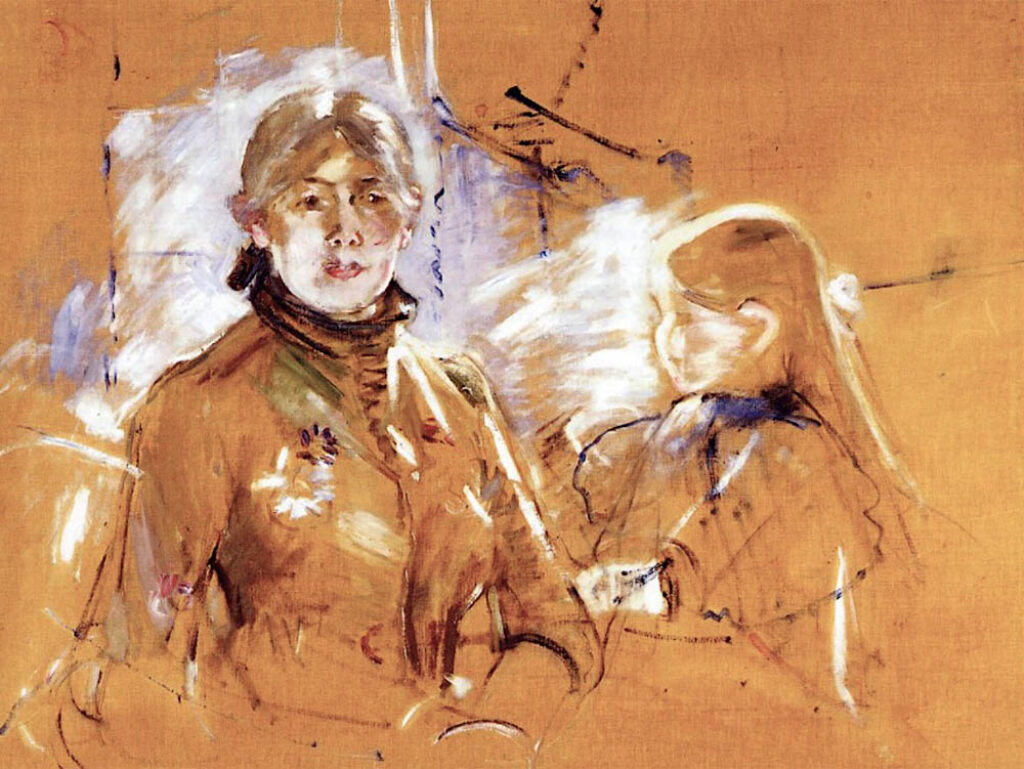 Berthe Morisot: "Autorretrato con Julie" (1885).