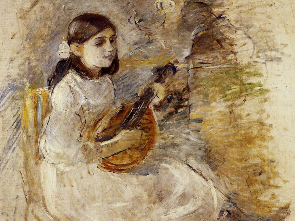 Berthe Morisot: "Niña tocando la mandolina" (ca. 1895).