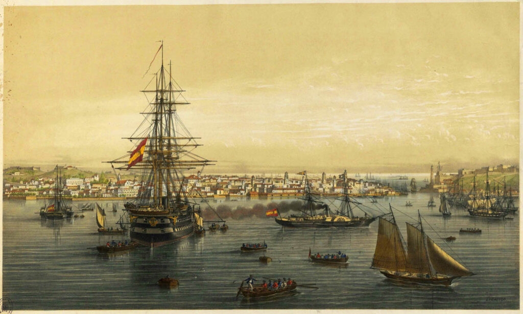 Jules Adolphe Aimé Louis Breton: "La Habana. Vista del puerto y la ciudad" (1840).