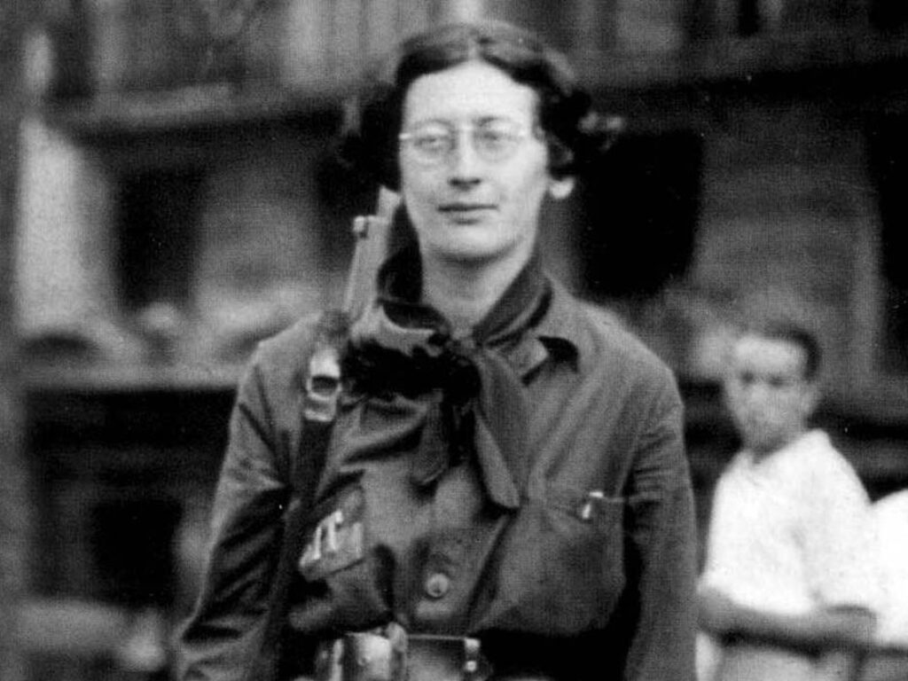 Simone Weil en la Guerra Civil Española en 1936.