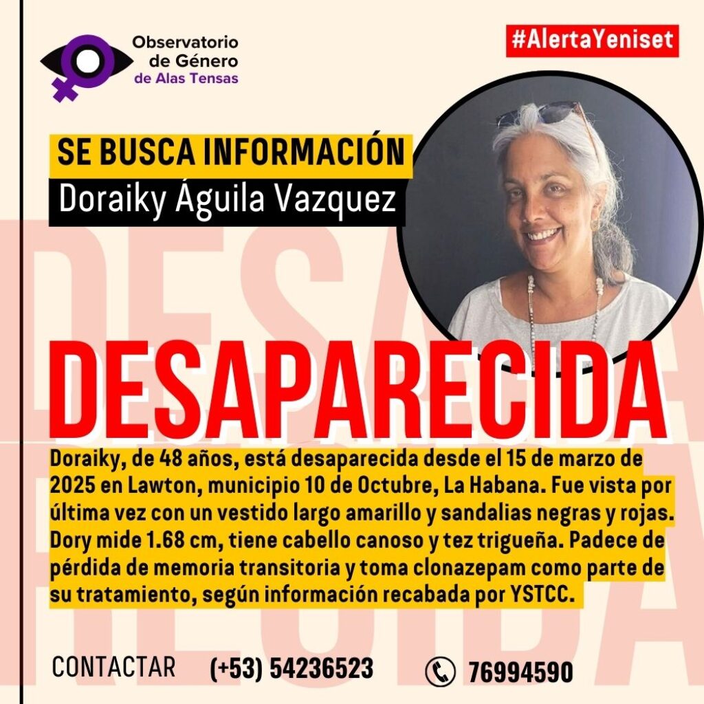 Doraiky Aguila, cubana desaparecida en La Habana