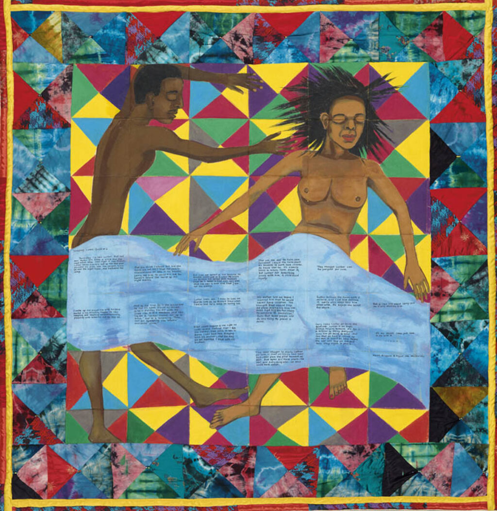 Faith Ringgold: "El cobertor de los amantes dormidos" (1986).