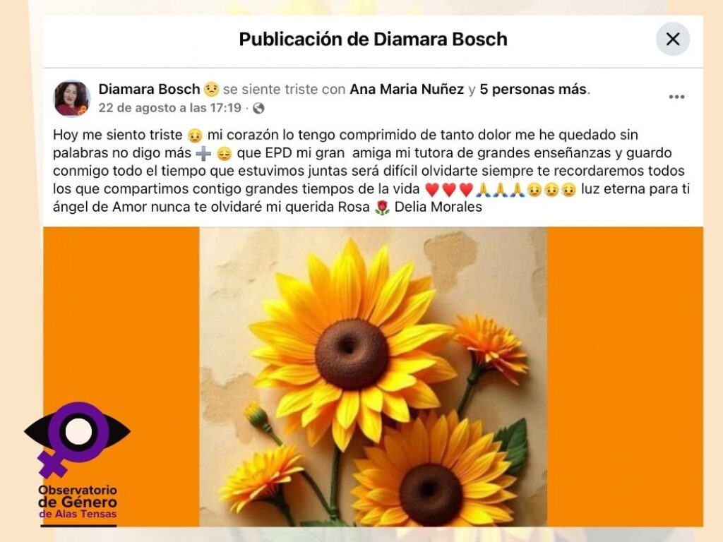 post sobre feminicidio en Cuba