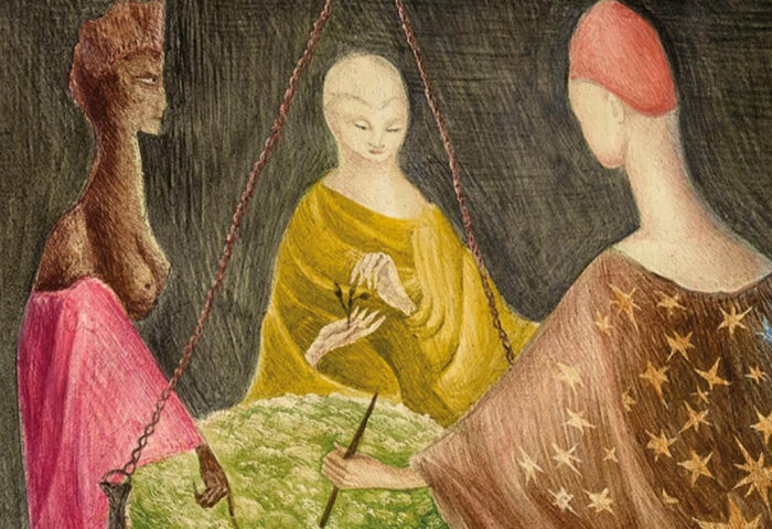 Leonora Carrington: "La casa opuesta" (1945), detalle.
