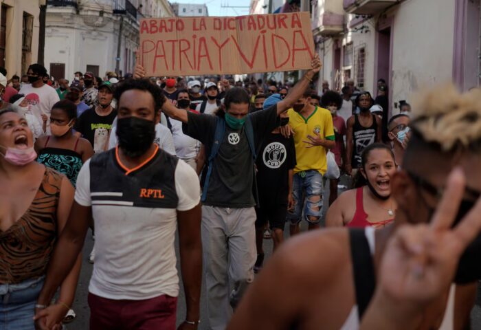 Manifestación del 11J en Cuba