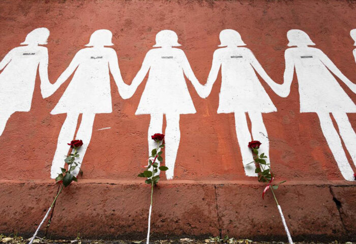 Mural contra los feminicidios en Italia. Foto: Massimo Percossi