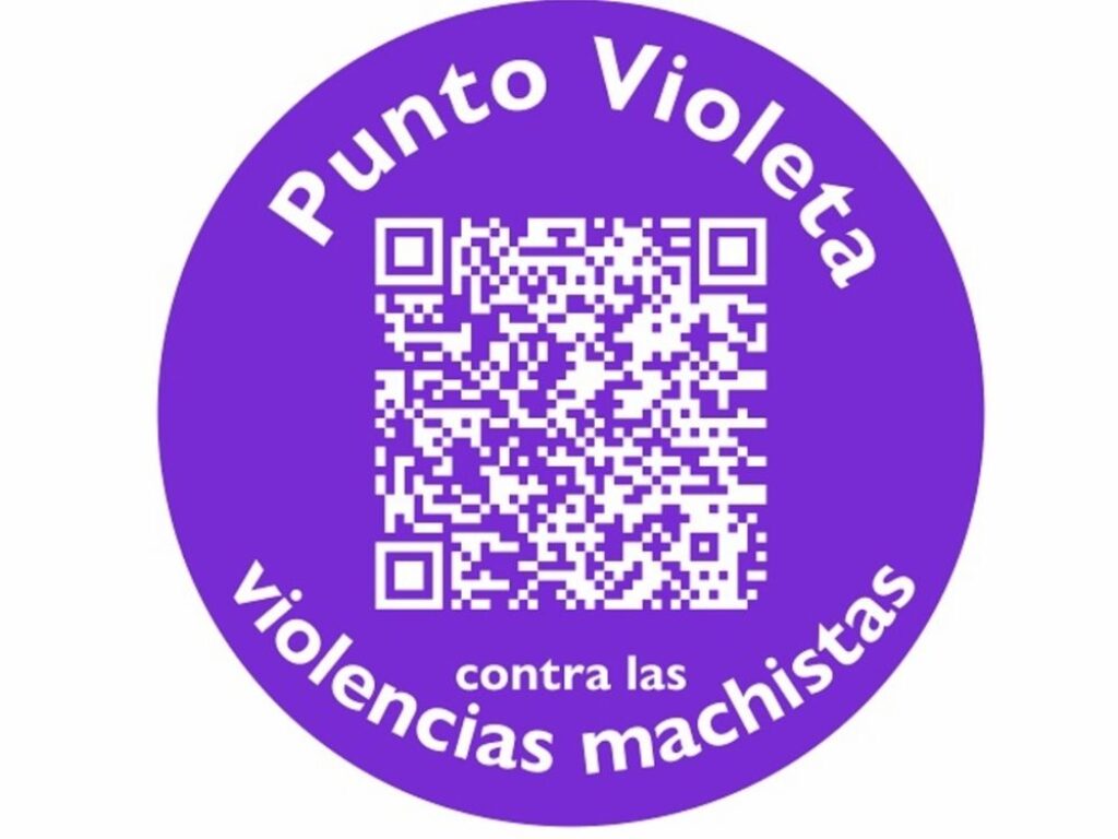pegatina del punto violeta